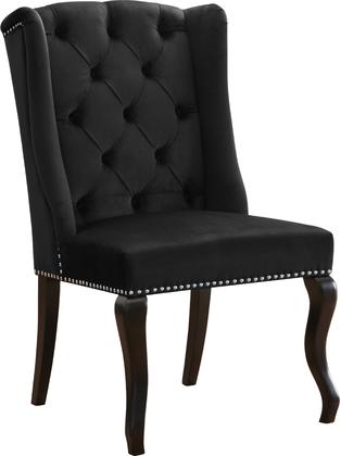 Meridian 772blackc Suri Series Contemporary Velvet Wood Frame