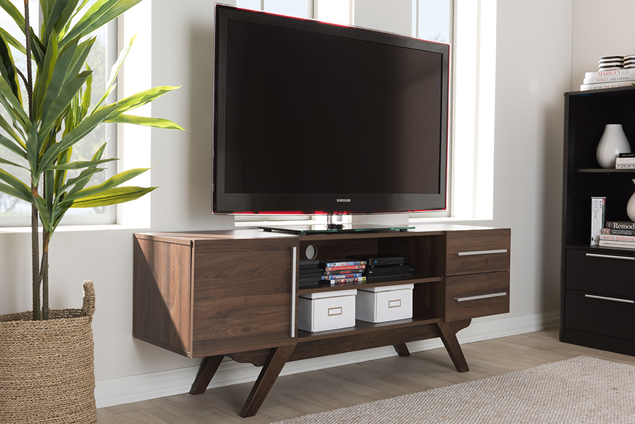 Baxton Studio Ashfield Mid Century Modern Walnut Brown Finished Wood Tv Stand Et 3515 01 1stopbedrooms