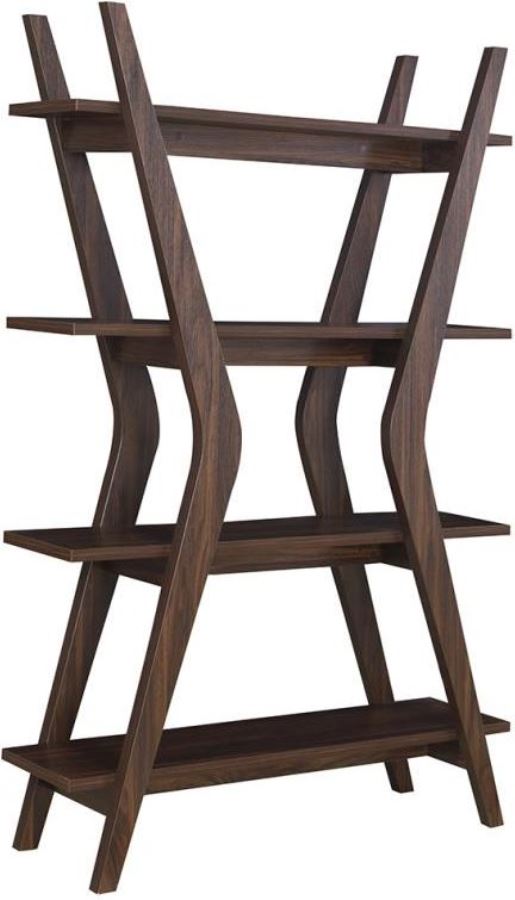 Dark Walnut Bookcase - 1StopBedrooms.