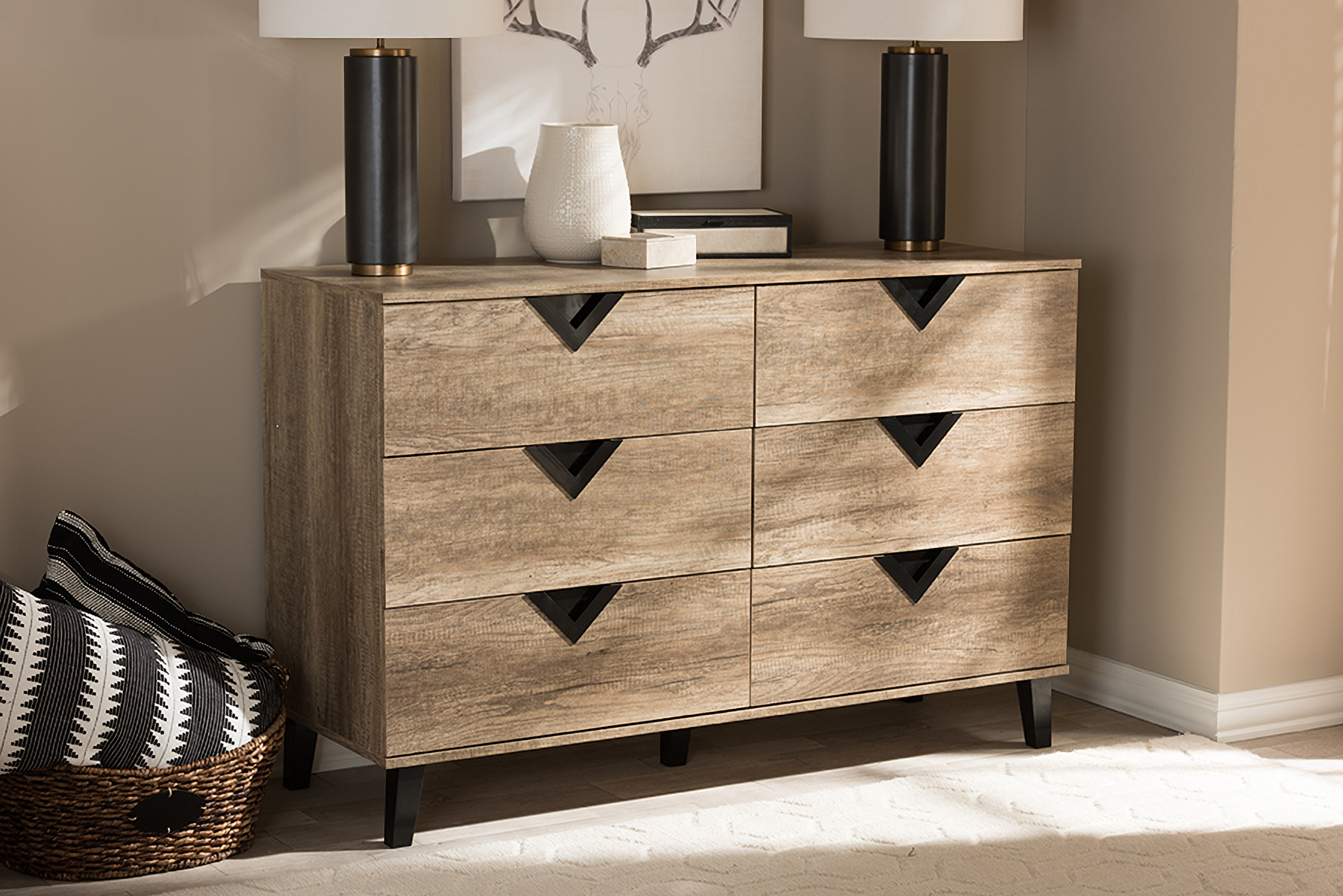 Baxton Studio Wales Modern And Contemporary Light Brown Wood 6