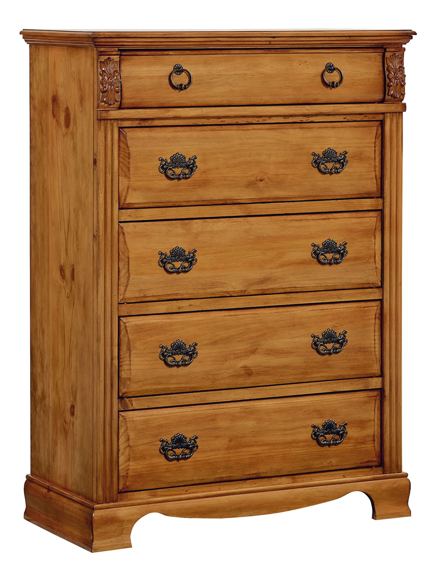 Georgetown Golden Honey Pine Drawer Chest 1stopbedrooms