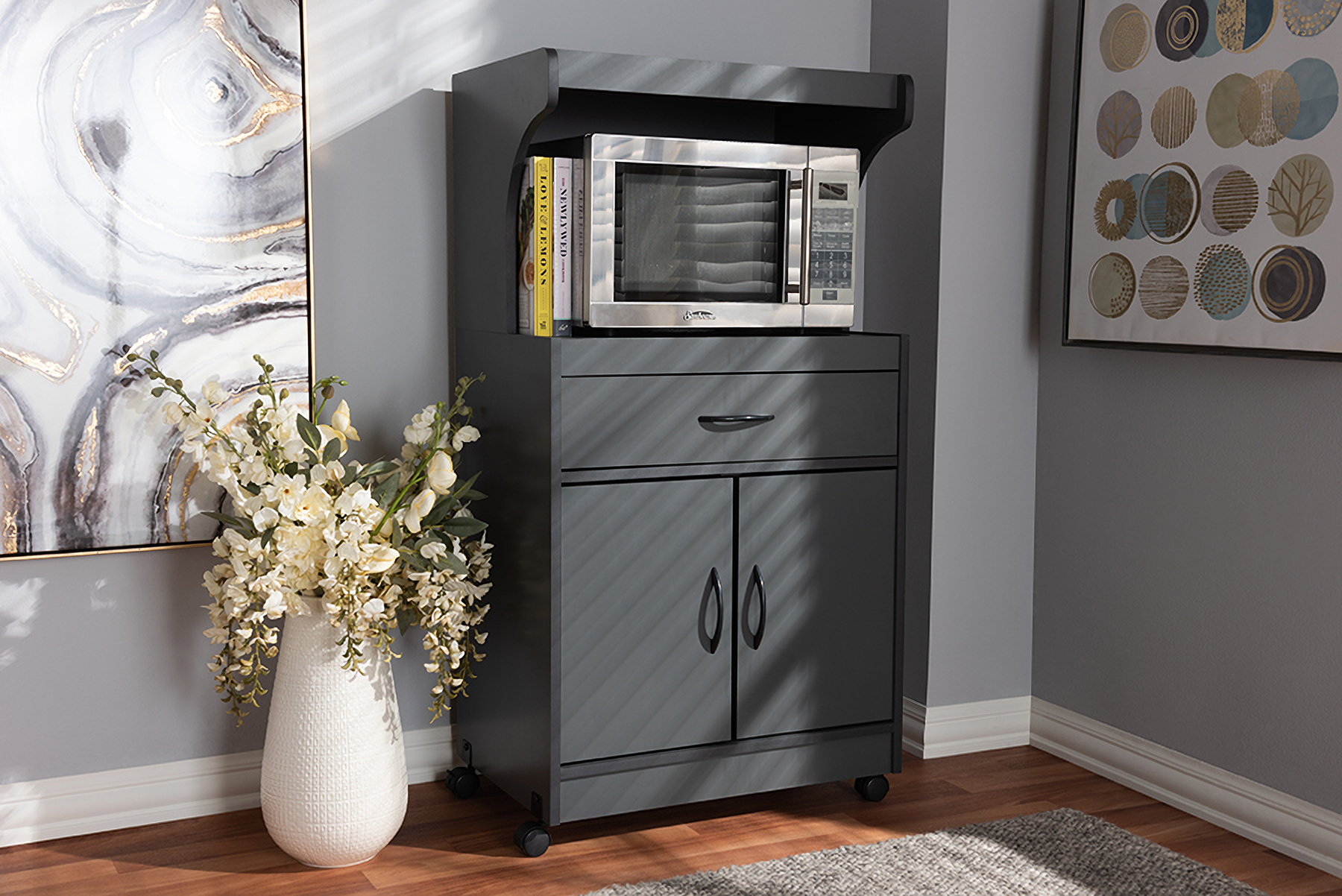 Baxton Studio Tannis Modern And Contemporary Dark Grey Finished