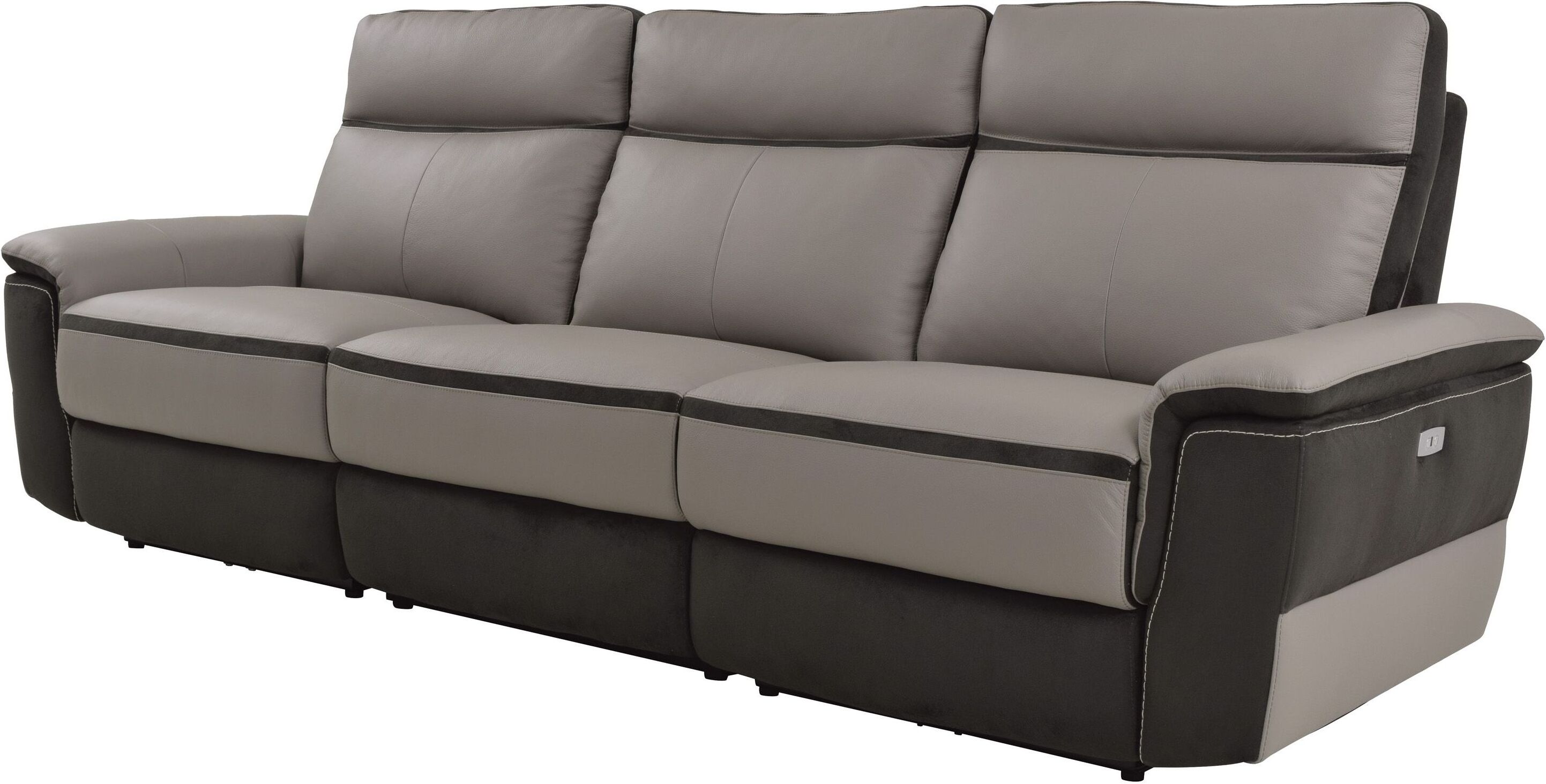 Laertes Taupe Power Double Reclining Sofa 1stopbedrooms