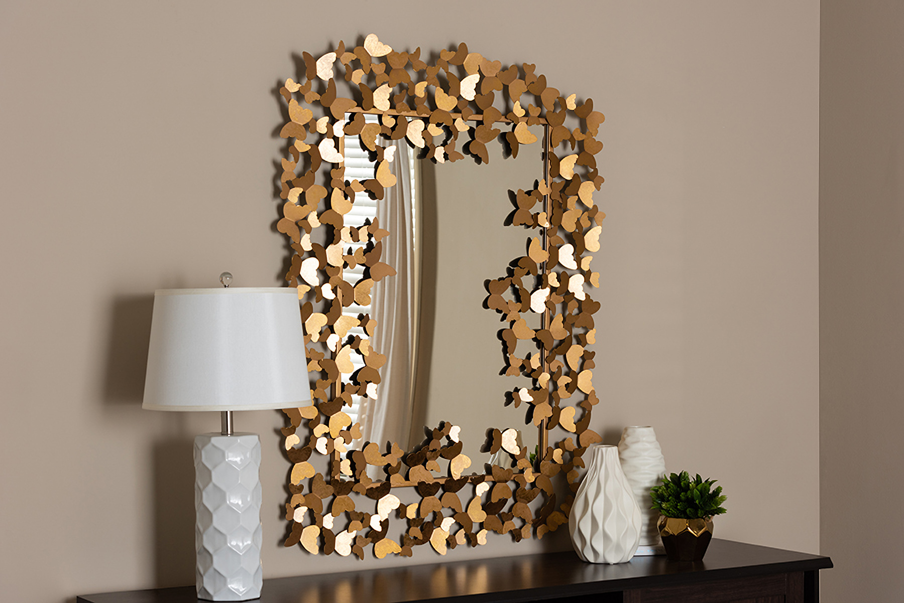Baxton Studio Idalia Modern And Contemporary Antique Gold Finished
