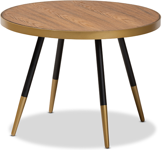 Baxton Studio Lauro Modern And Contemporary Round Walnut Wood And