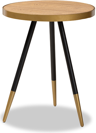 Baxton Studio Lauro Modern And Contemporary Round Walnut Wood And