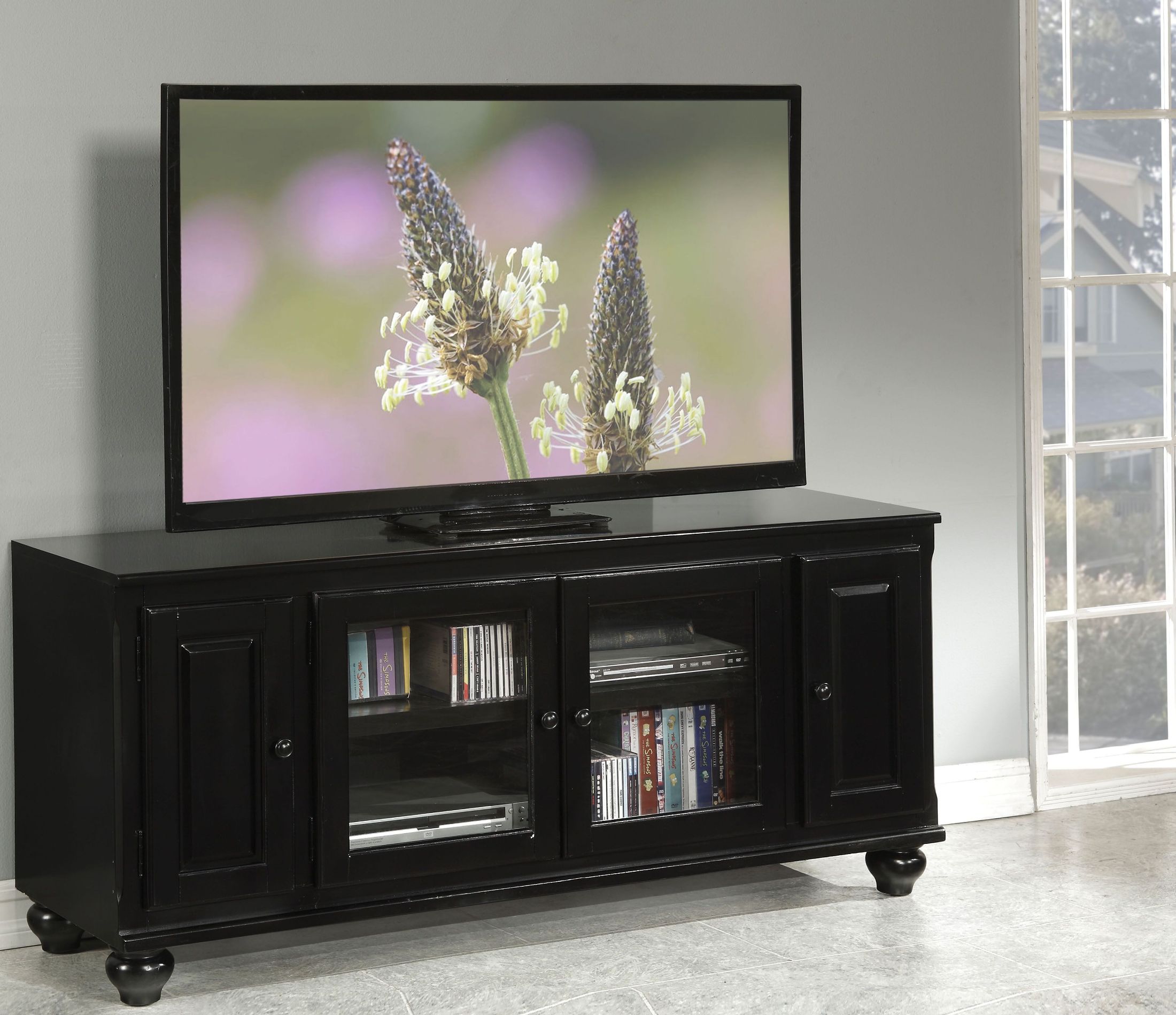 Ferla Black Tv Stand 1stopbedrooms