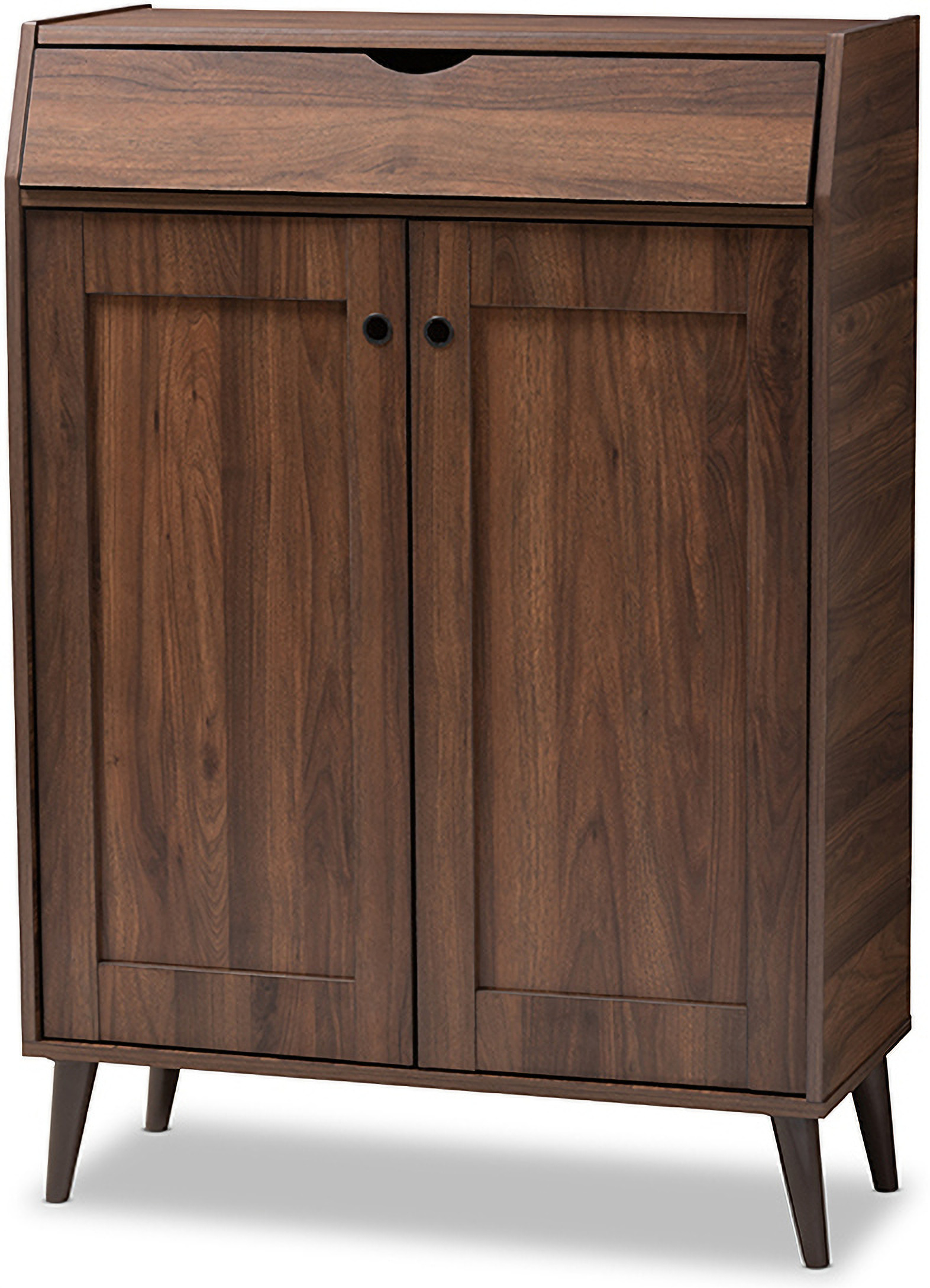 Baxton Studio Cormier Mid Century Modern Walnut Brown Finished 2