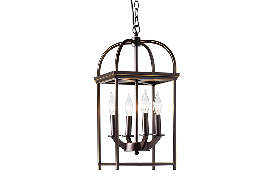 Baxton Studio Linez Vintage Rustic Farmhouse Dark Bronze Metal 4