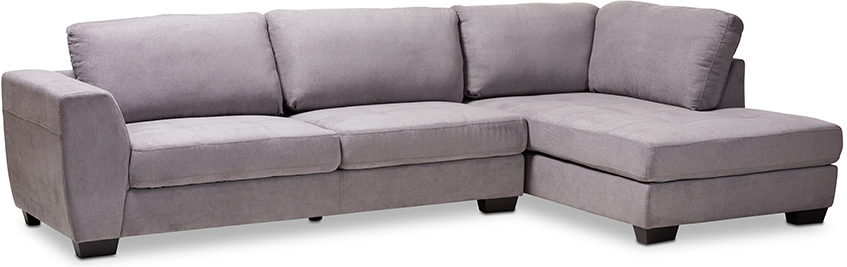 Baxton Studio Petra Modern And Contemporary Gray Fabric