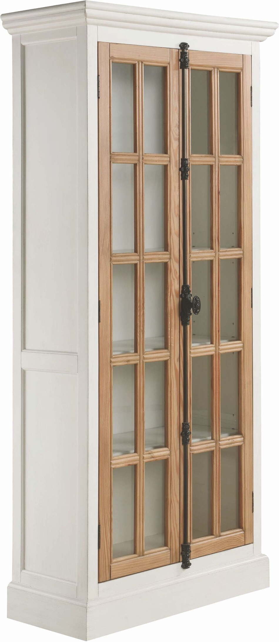 Hamilton Antique White Curio Cabinet 1stopbedrooms