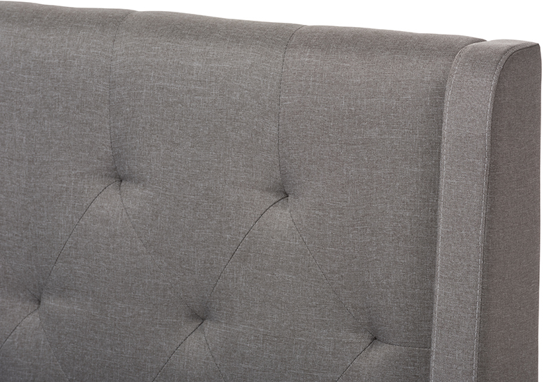 Baxton Studio Adelaide Retro Modern Light Grey Fabric ...