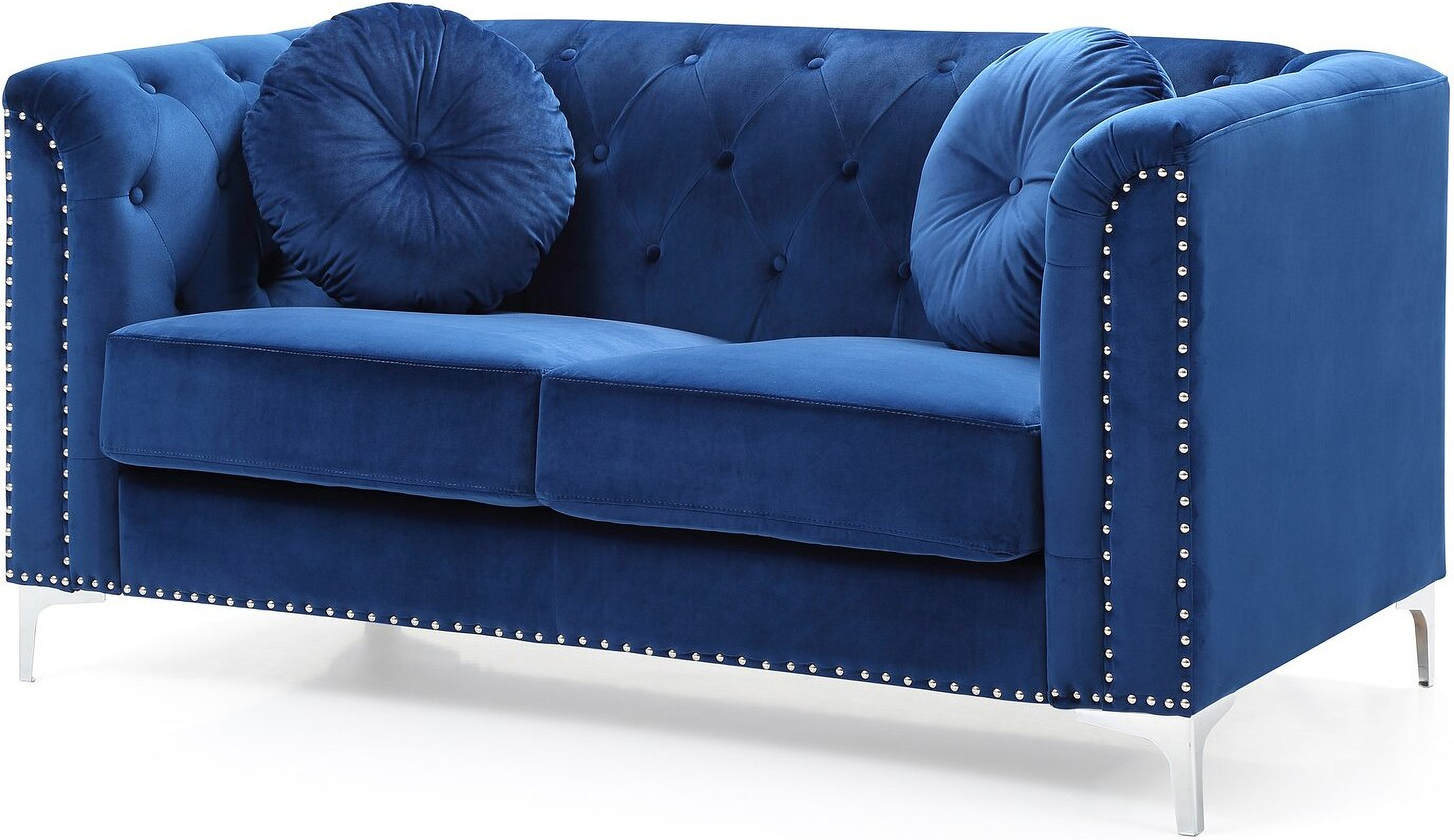 Pompano Loveseat Navy Blue 1stopbedrooms