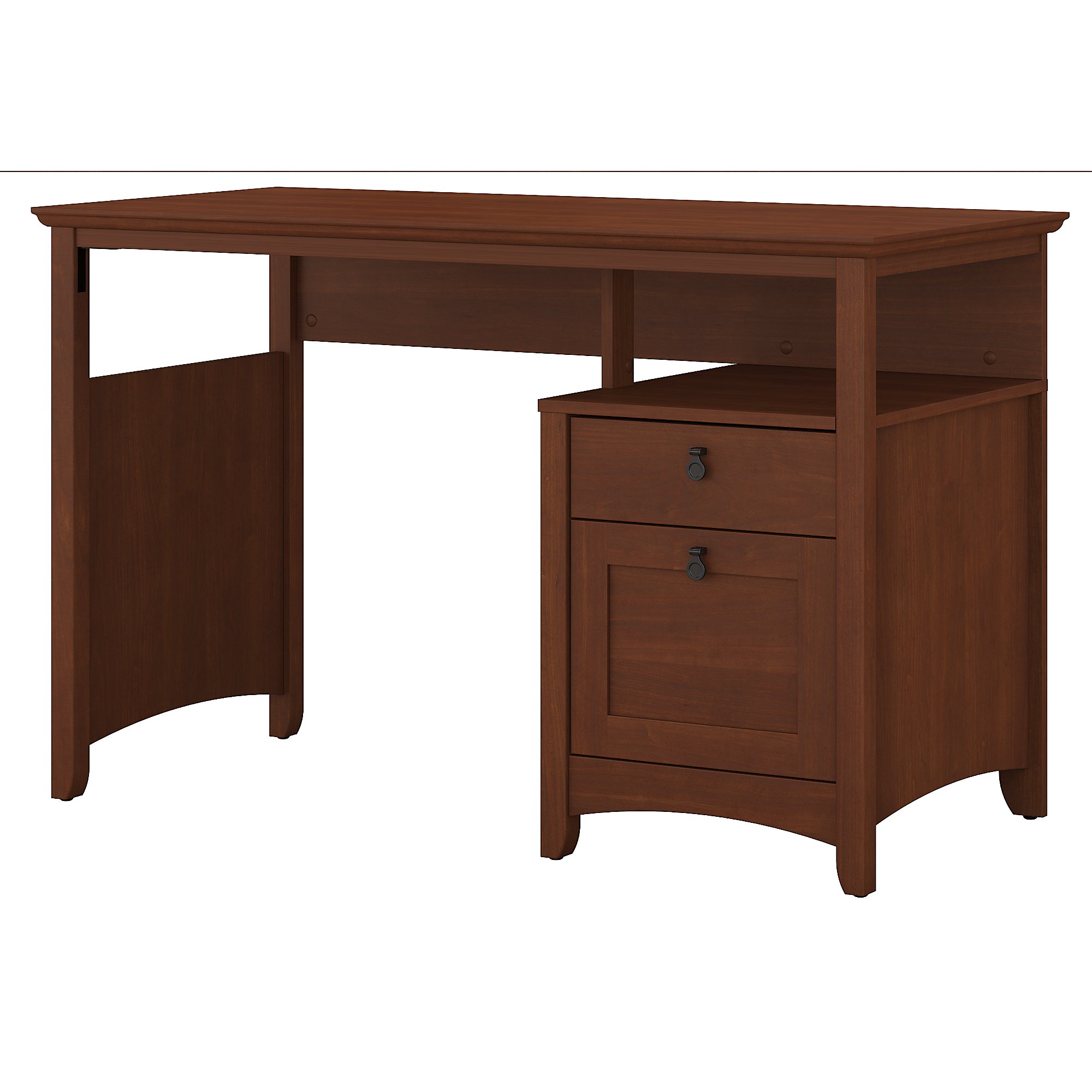 Bush Furniture Buena Vista Computer Desk With Drawers In Serene