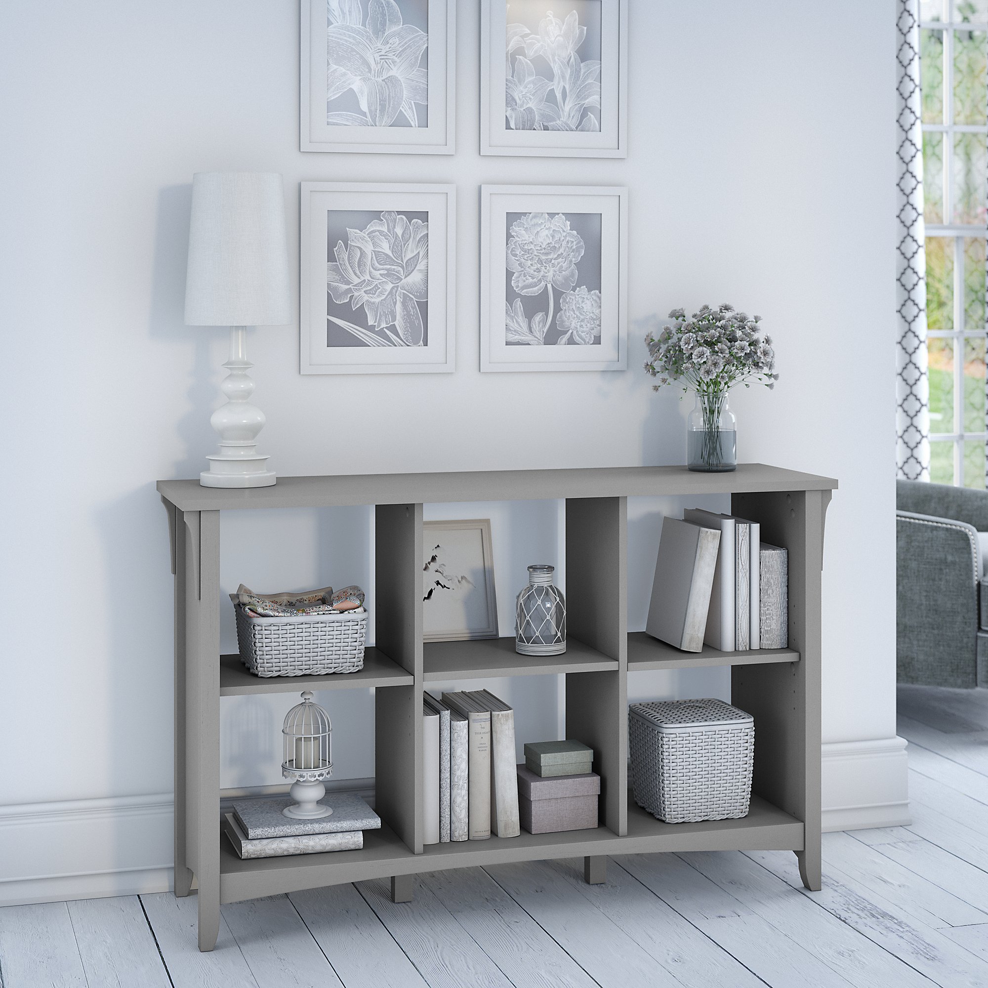 Salinas 6 Cube Organizer In Cape Cod Gray 1stopbedrooms