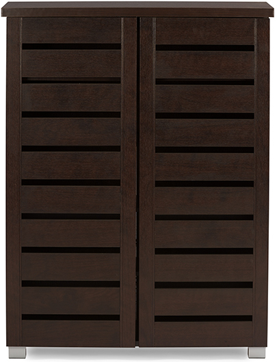 Baxton Studio Adalwin Modern And Contemporary 2 Door Dark Brown Wooden Entryway Shoes Storage Cabinet 1stopbedrooms