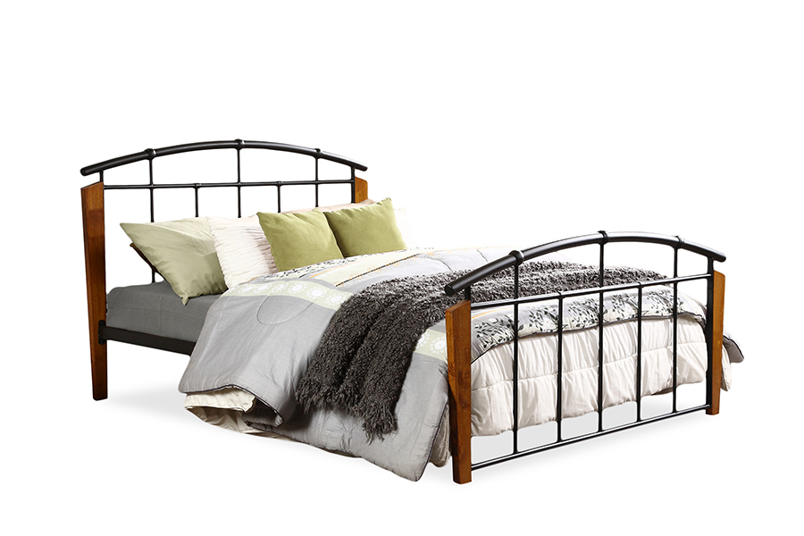 Baxton Studio Optimus Vintage Industrial Black Finished Metal Queen Size Platform Bed 1stopbedrooms