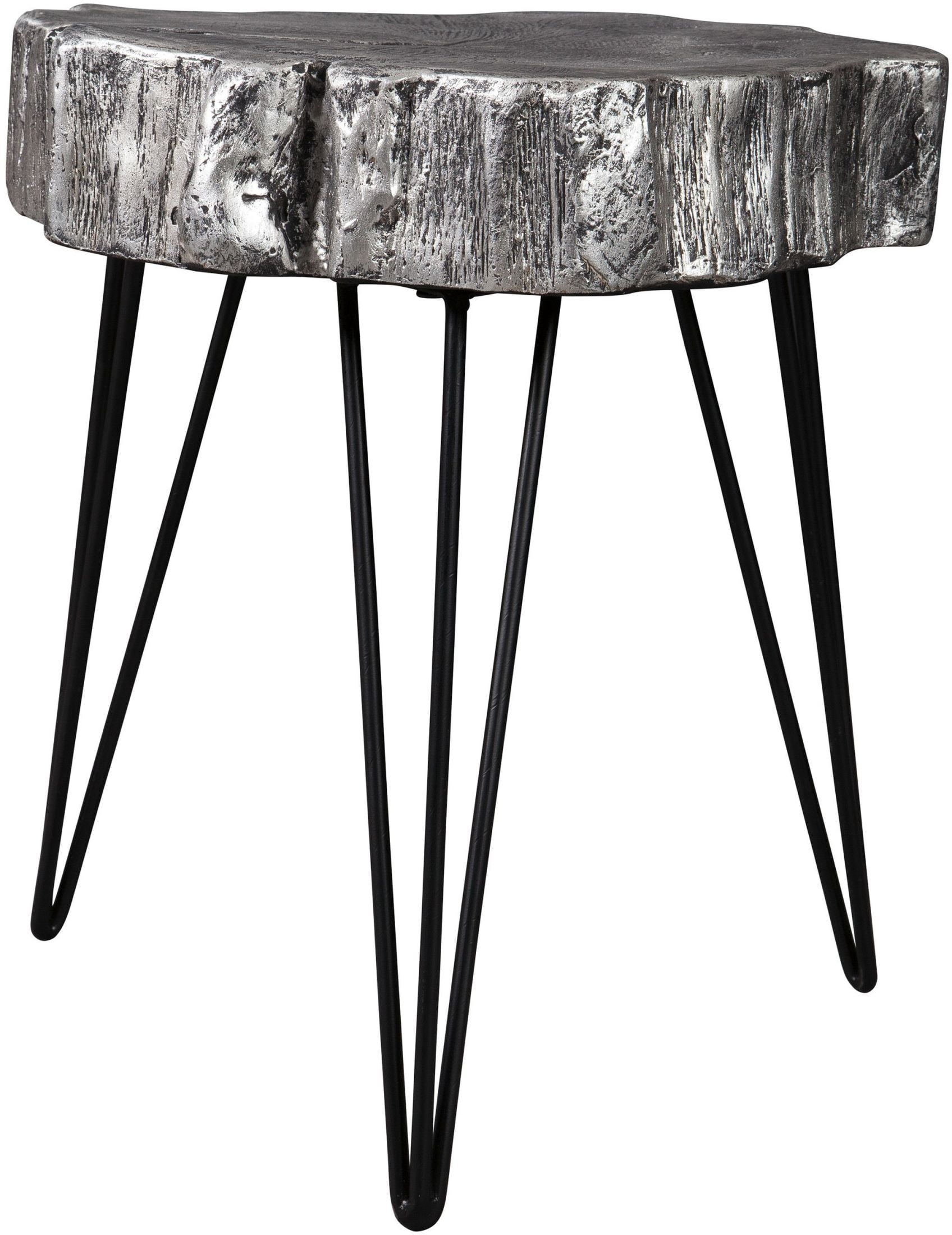 Dellman Antique Silver Accent Table 1stopbedrooms