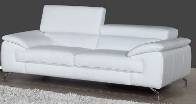 A973 White Italian Leather Sofa 1stopbedrooms