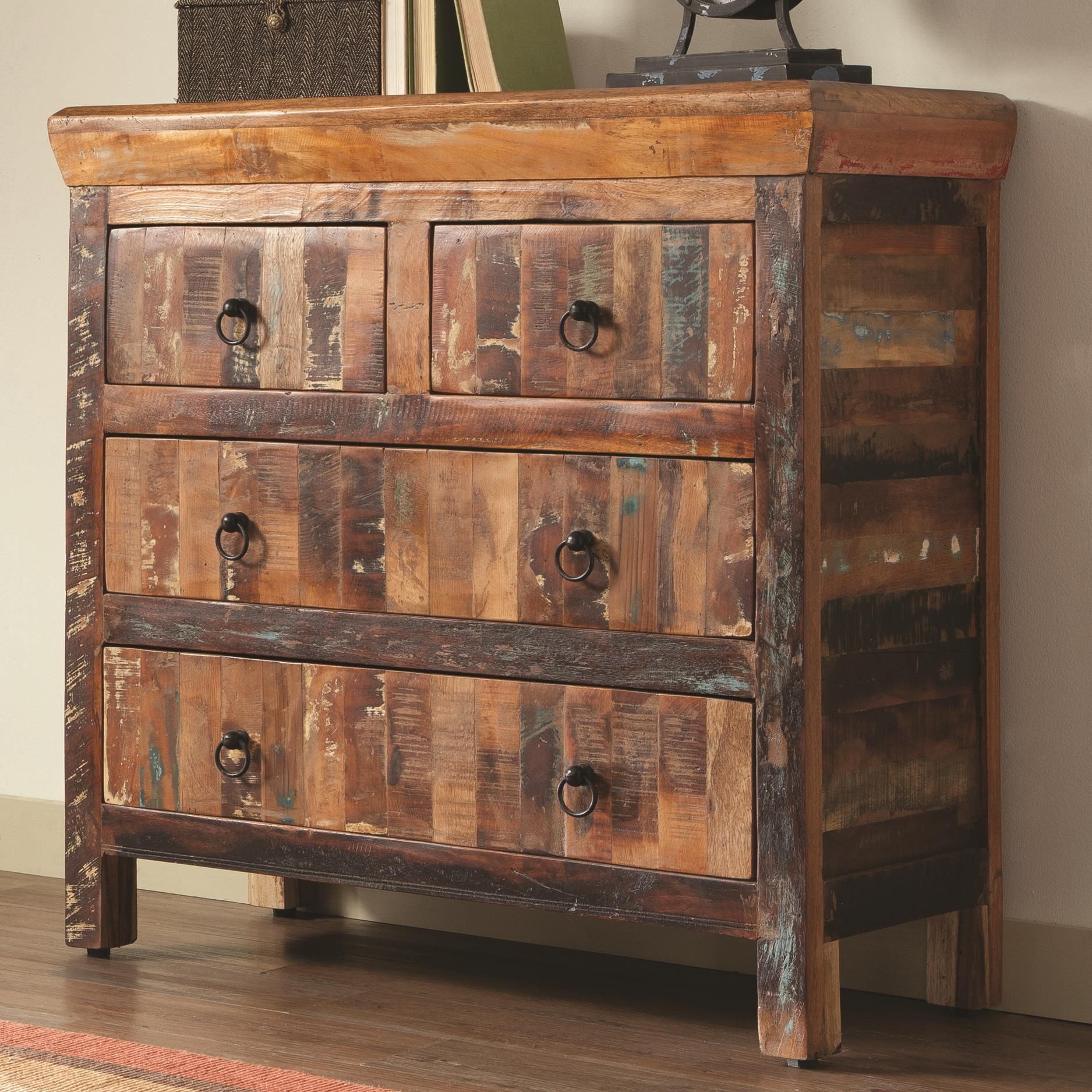 950366 4 Drawer Reclaimed Wood Cabinet 1stopbedrooms
