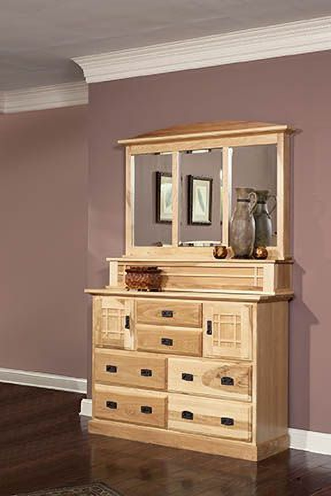 Amish Highlands Natural Dressing Mirror - 1StopBedrooms.