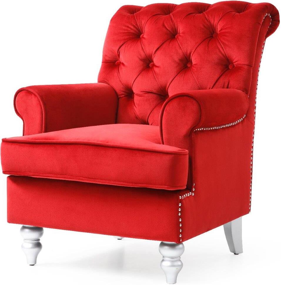 Anna Red Accent Chair G0811-C - 1StopBedrooms.