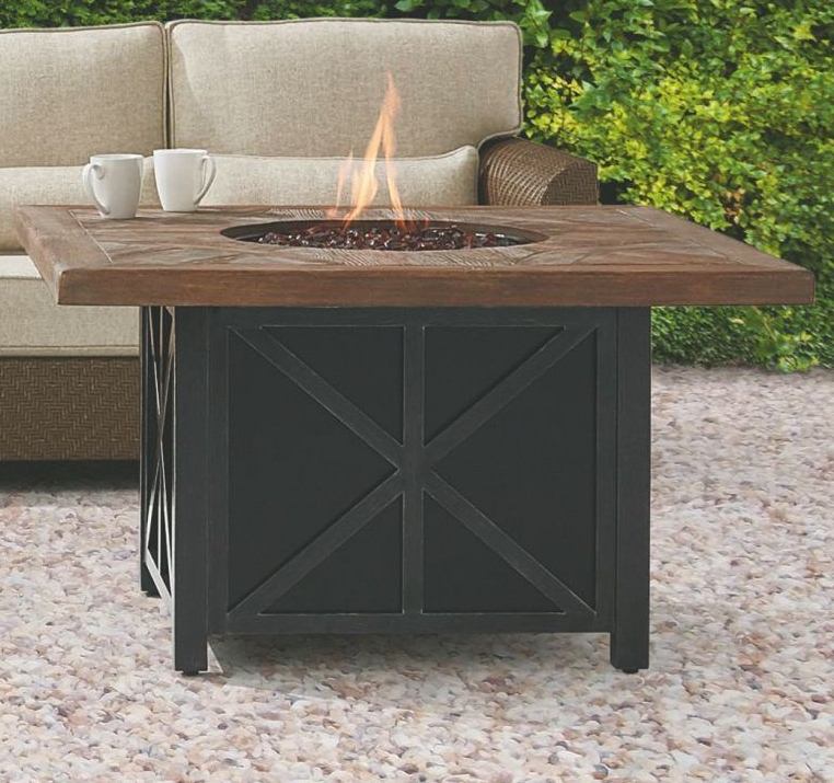 Arch Salvage Tobacco Quentin Gas Outdoor Firepit Table