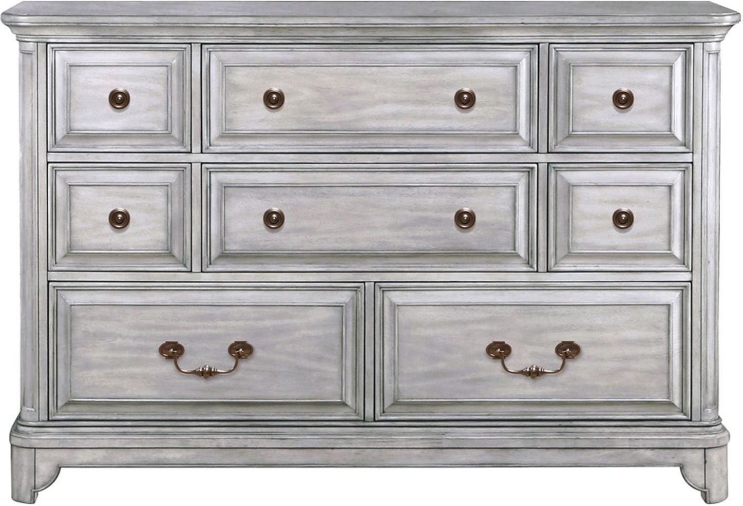Windsor Lane Weathered Grey Wood Drawer Dresser 1stopbedrooms