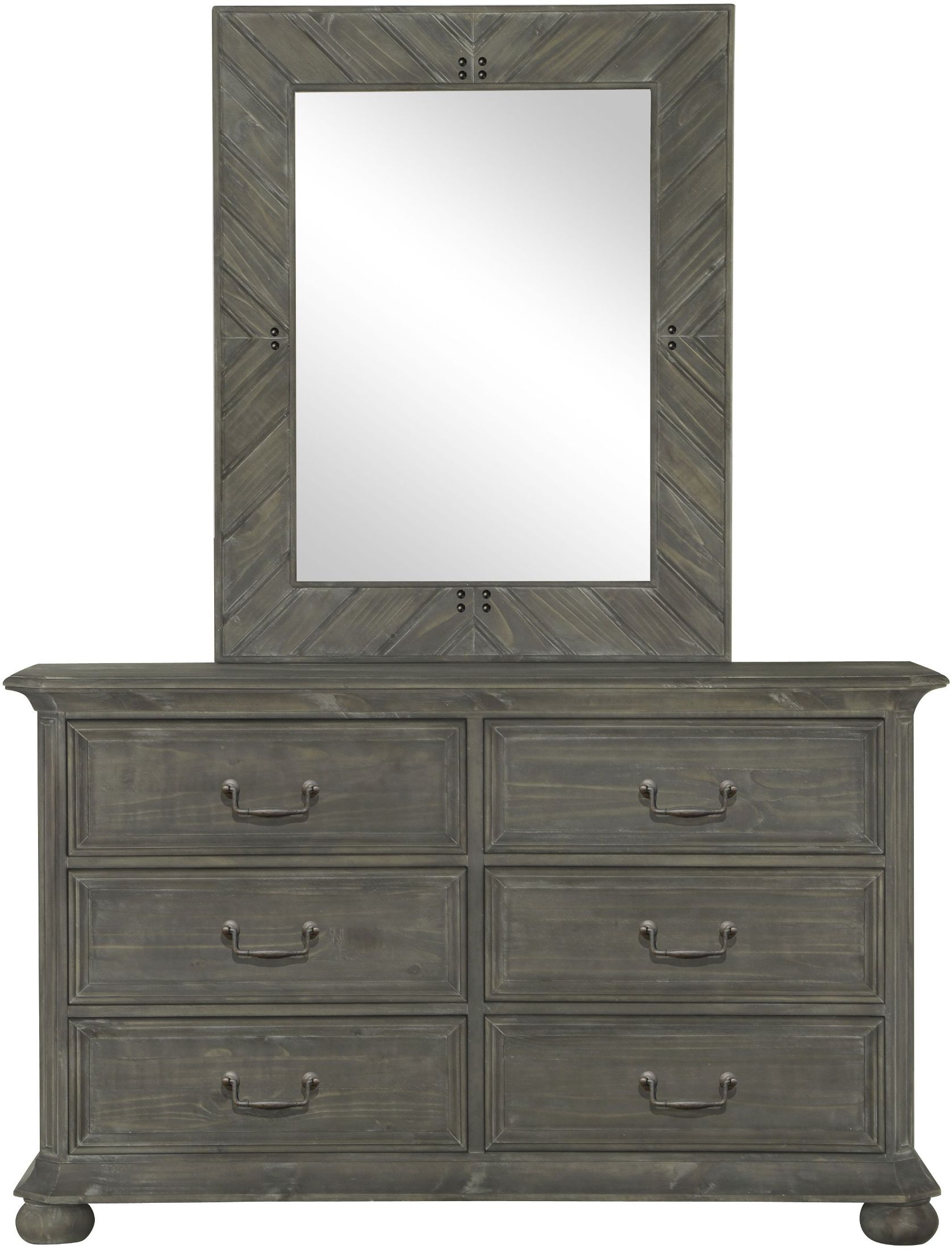 Cheswick Washed Linen Grey Double Drawer Dresser ...