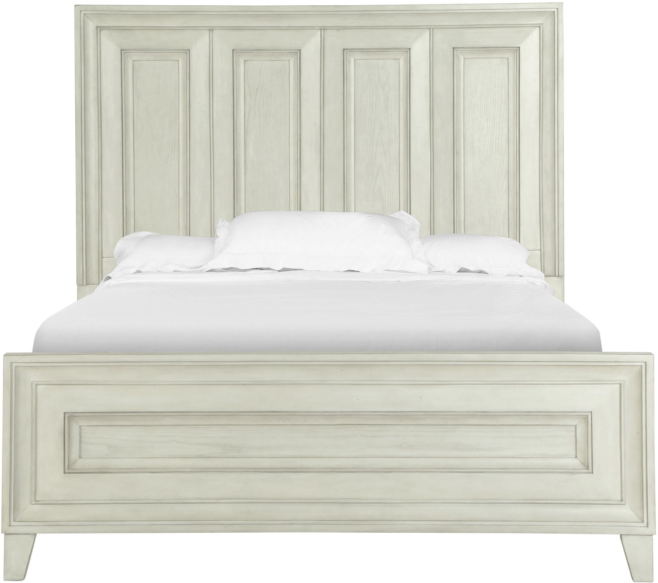 Raelynn Weathered White Queen Panel Bed - 1StopBedrooms.