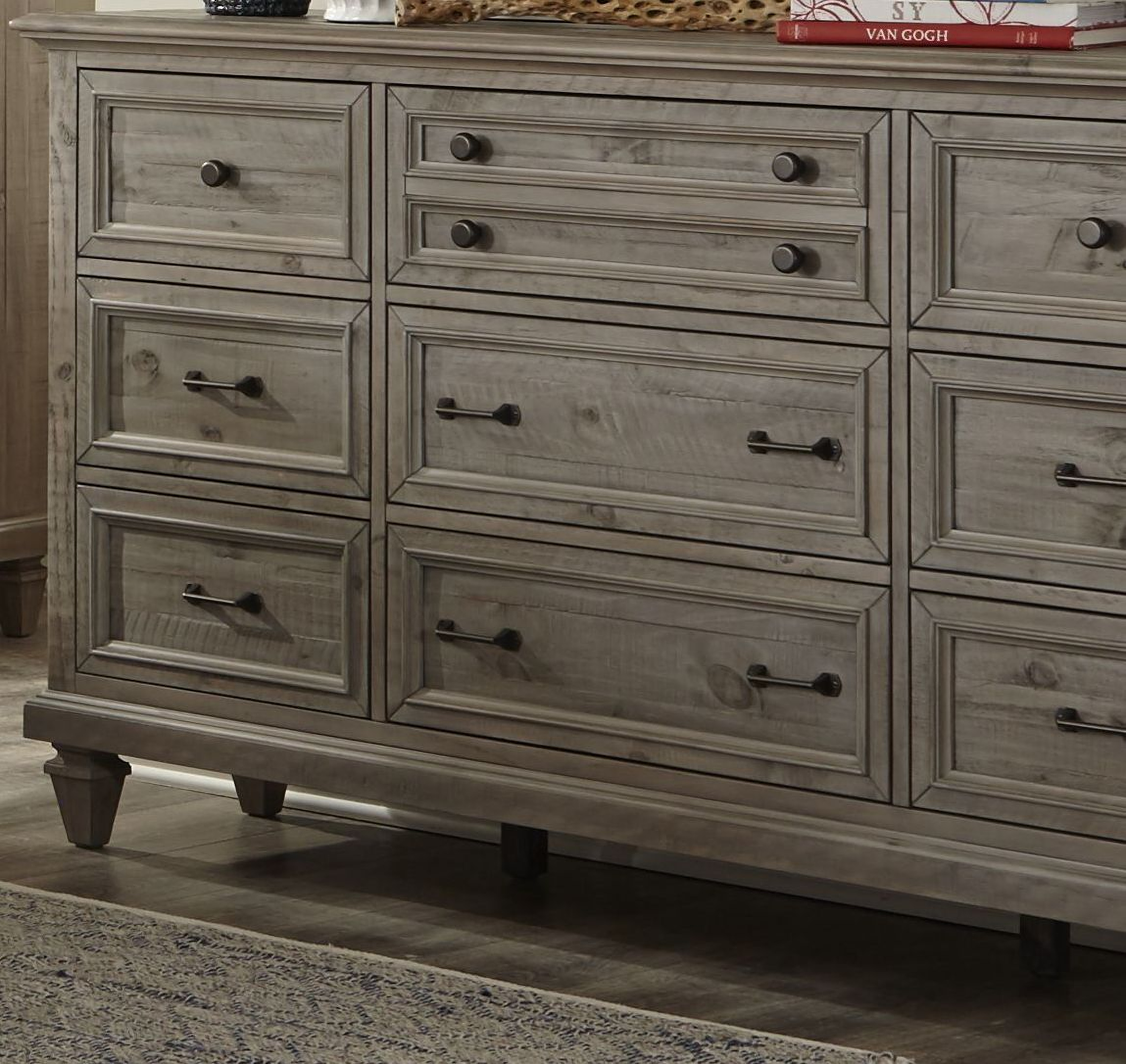 Lancaster Dove Tail Grey 9 Drawer Dresser 1stopbedrooms