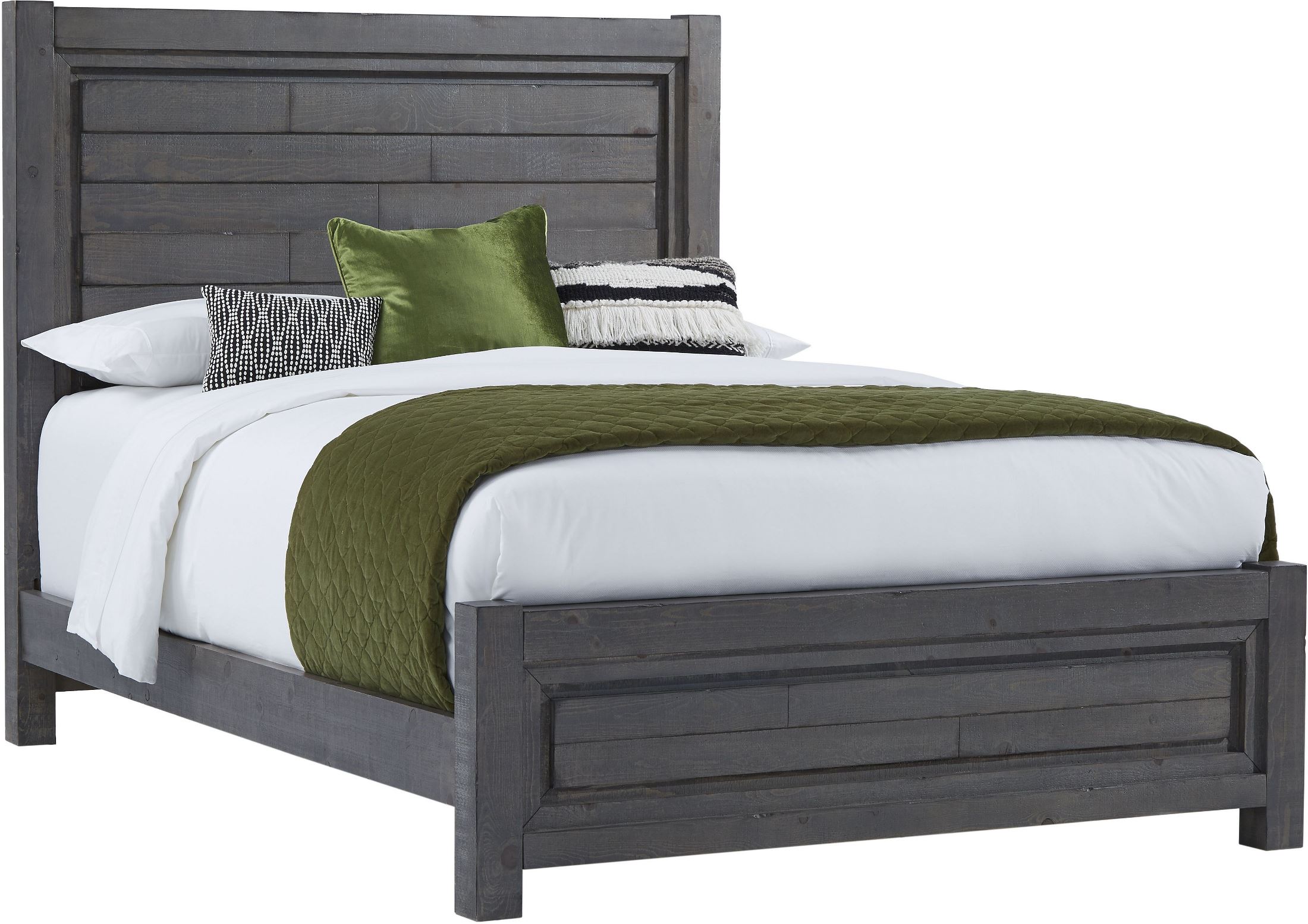 Theory Distressed Dark Gray Queen Panel Bed 1stopbedrooms
