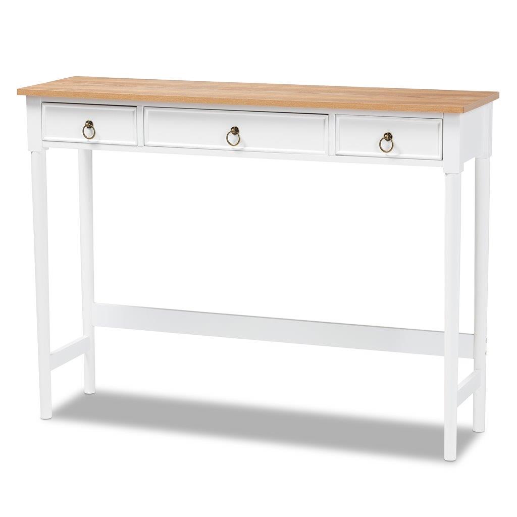 Baxton Studio Sylvie Classic And Traditional White And Natural