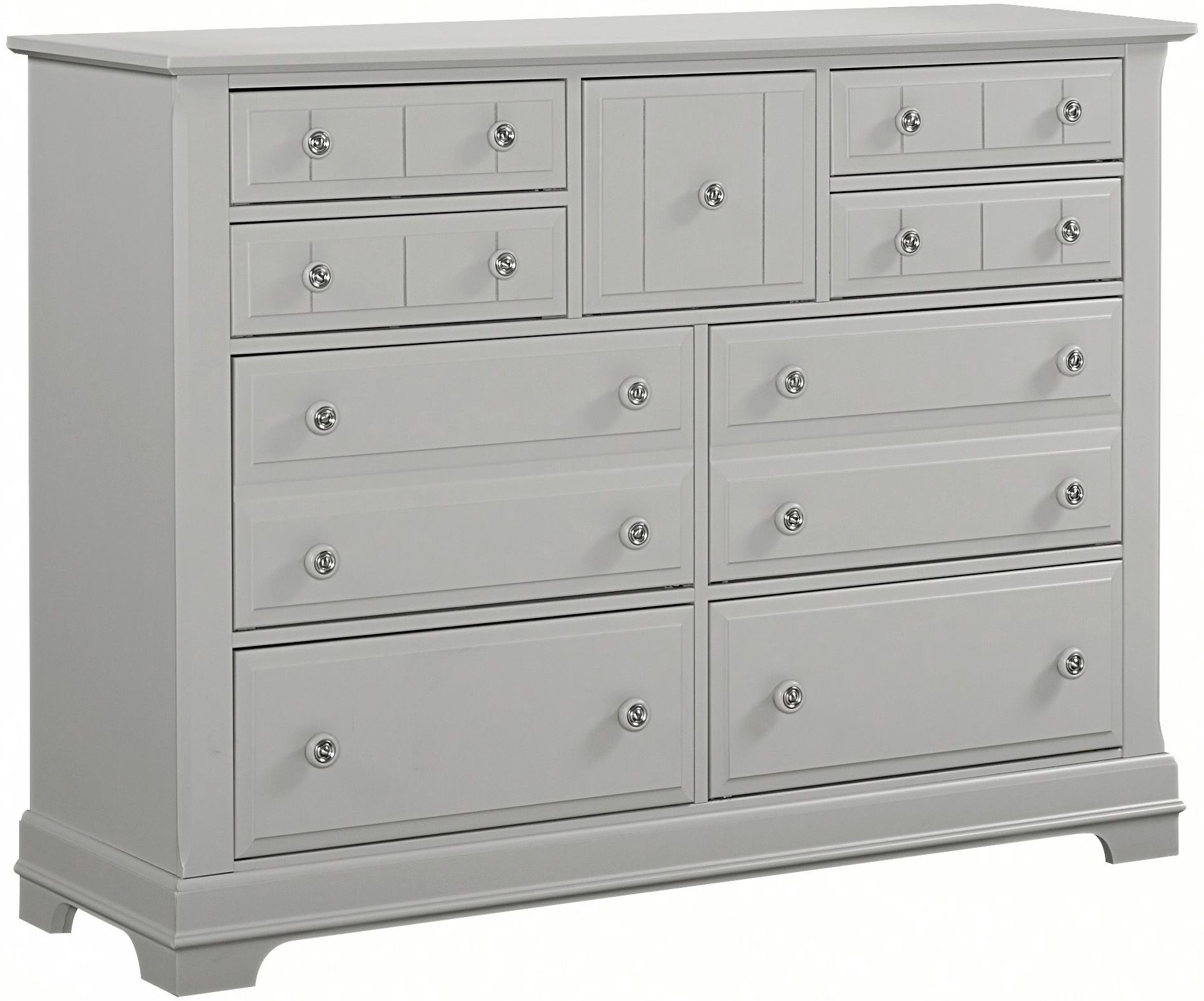 The Cottage Gray 9 Drawer Triple Dresser 1stopbedrooms