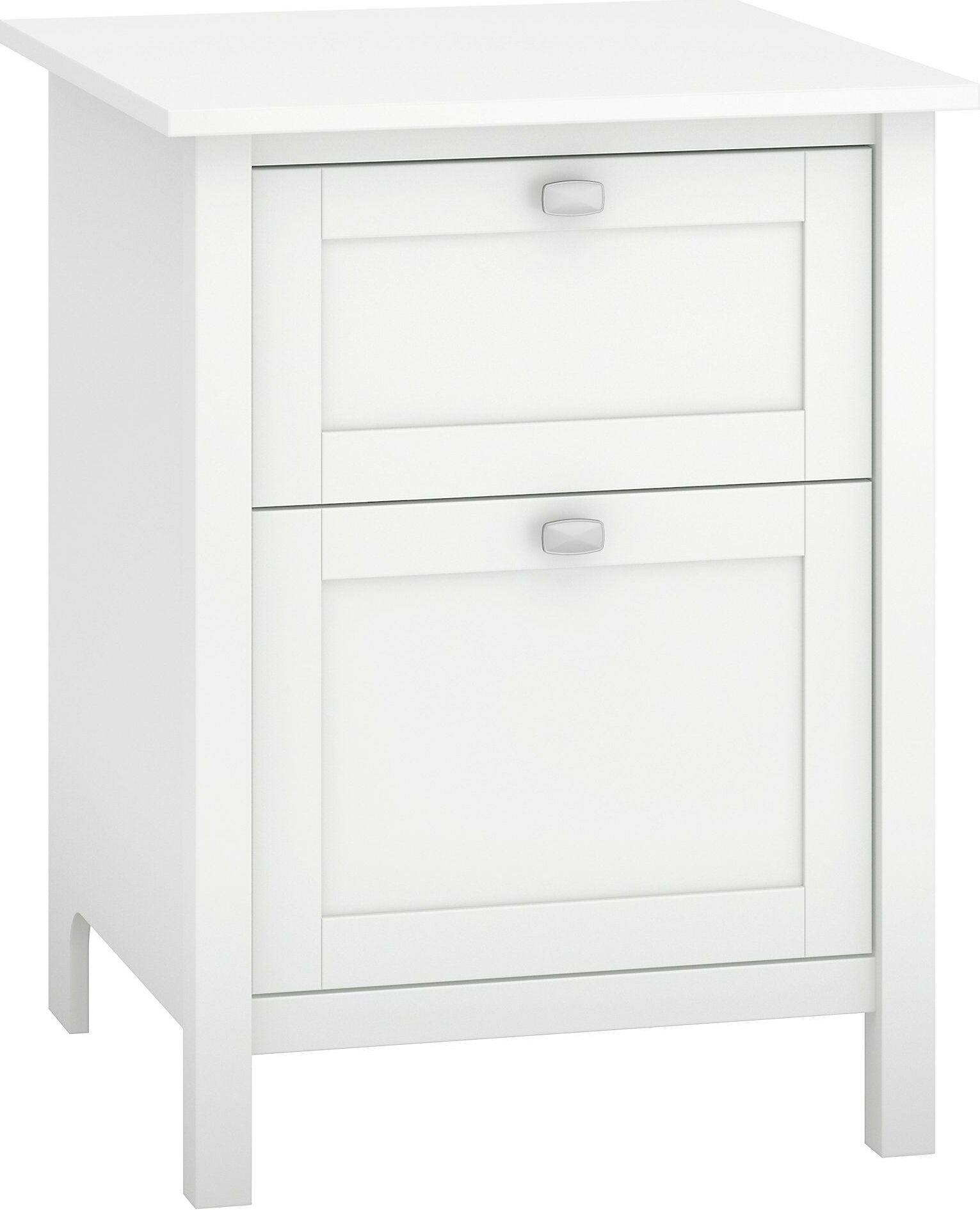 Broadview Pure White 2 Drawer File Cabinet 1stopbedrooms