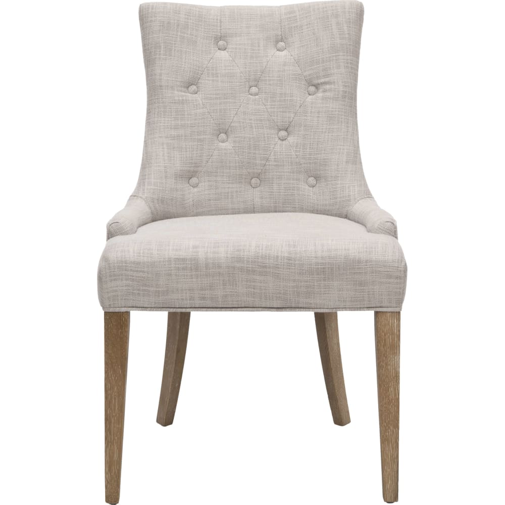 Becall Grey White Washed Linen 20 Inch Dining Chair 1stopbedrooms