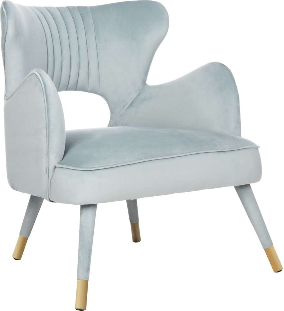 Blair Slate Blue Wingback Accent Chair 1stopbedrooms