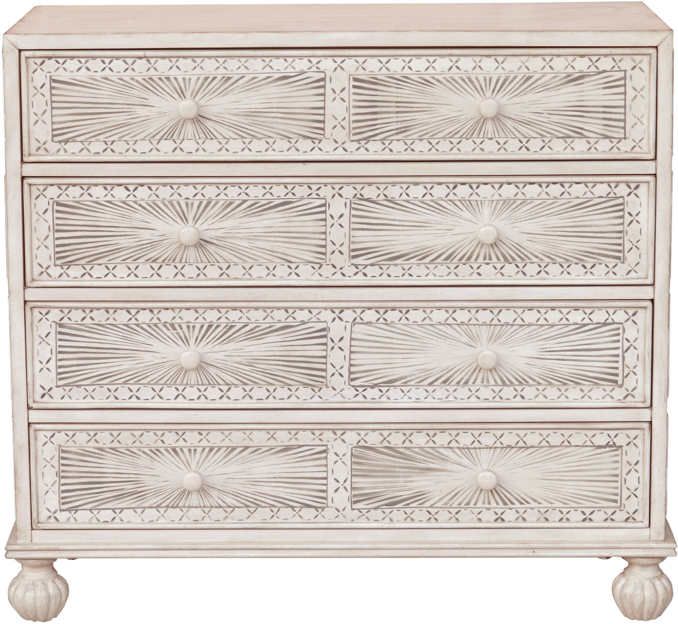 Hand Painted Grey Four Drawer Storage Accent Chest 1stopbedrooms