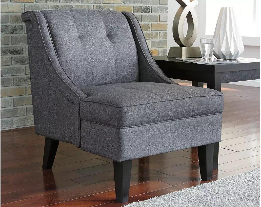  Calion Gunmetal Accent Chair - 1StopBedrooms.