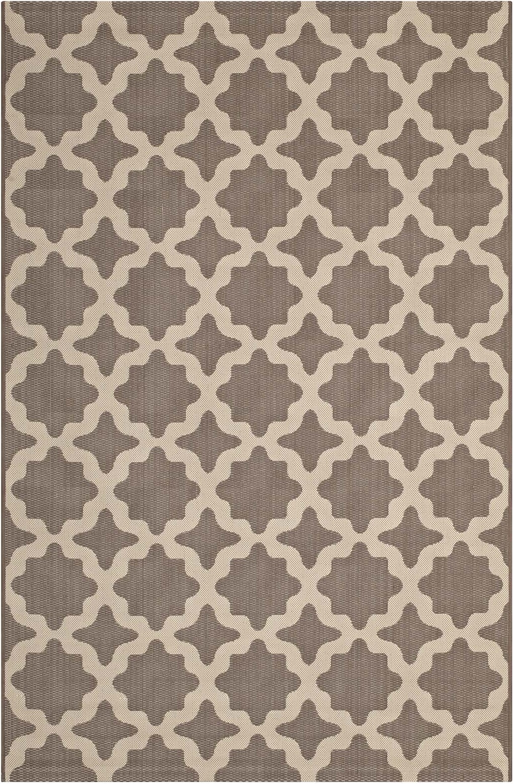 Cerelia Light And Dark Beige Moroccan Trellis 8x10 Indoor And Outdoor Area Rug R 1139a 810 1stopbedrooms