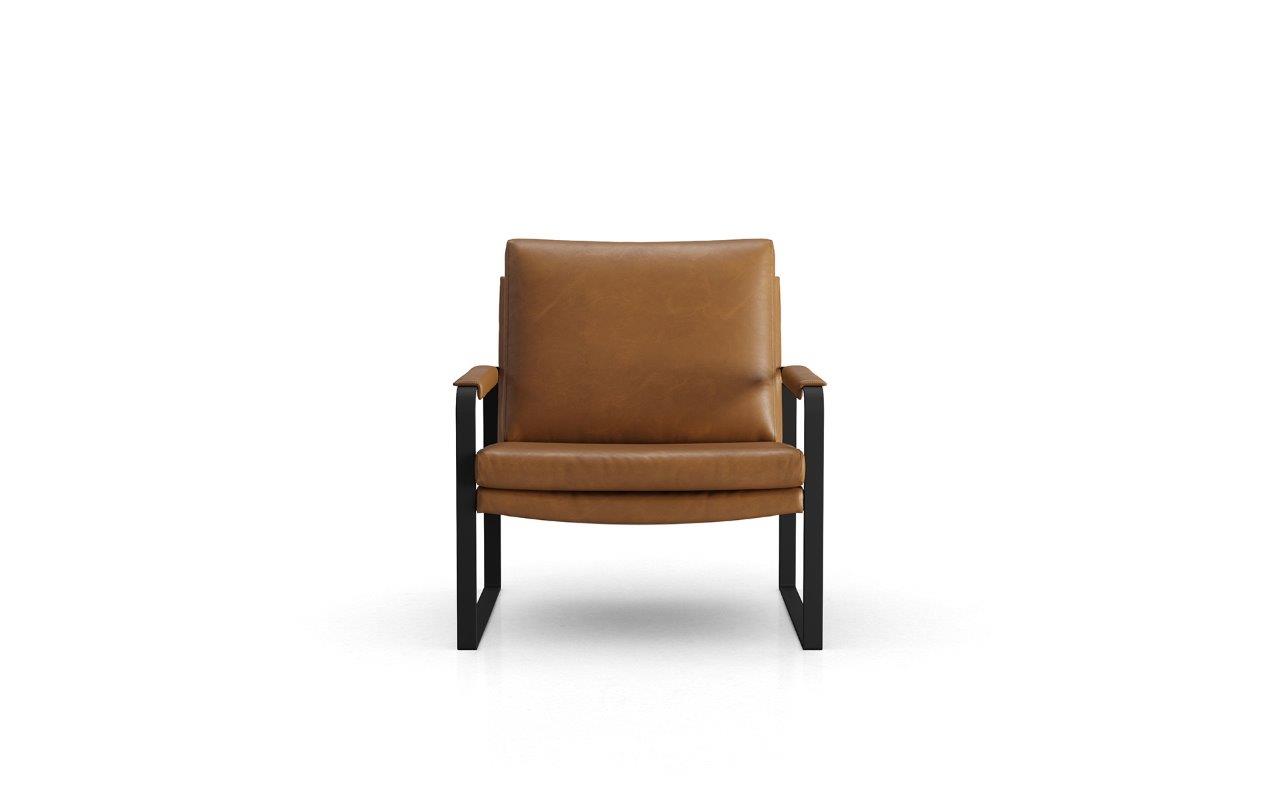 Charles Lounge Chair In Cognac Vintage Leather 1stopbedrooms
