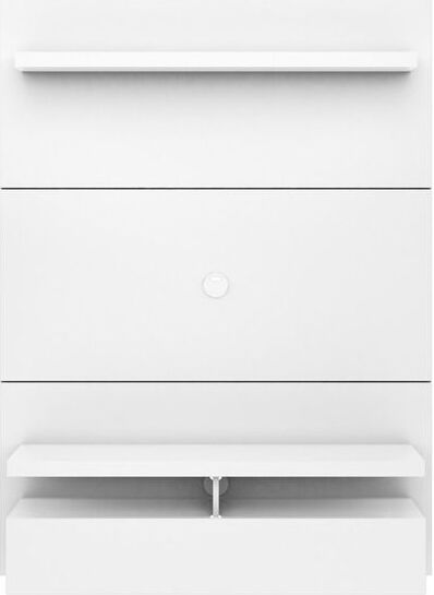 City 1 2 Floating Wall Theater Entertainment Center In White Gloss 1stopbedrooms