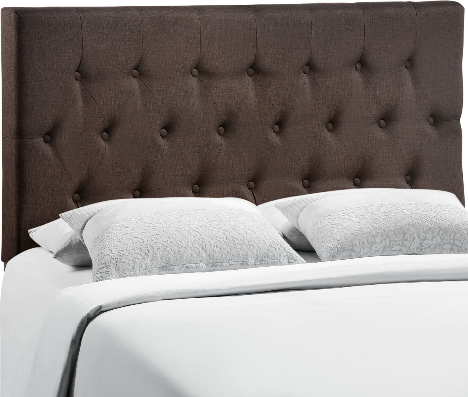 Clique Dark Brown Queen Upholstered Fabric Headboard Mod 5202 Dbr 1stopbedrooms