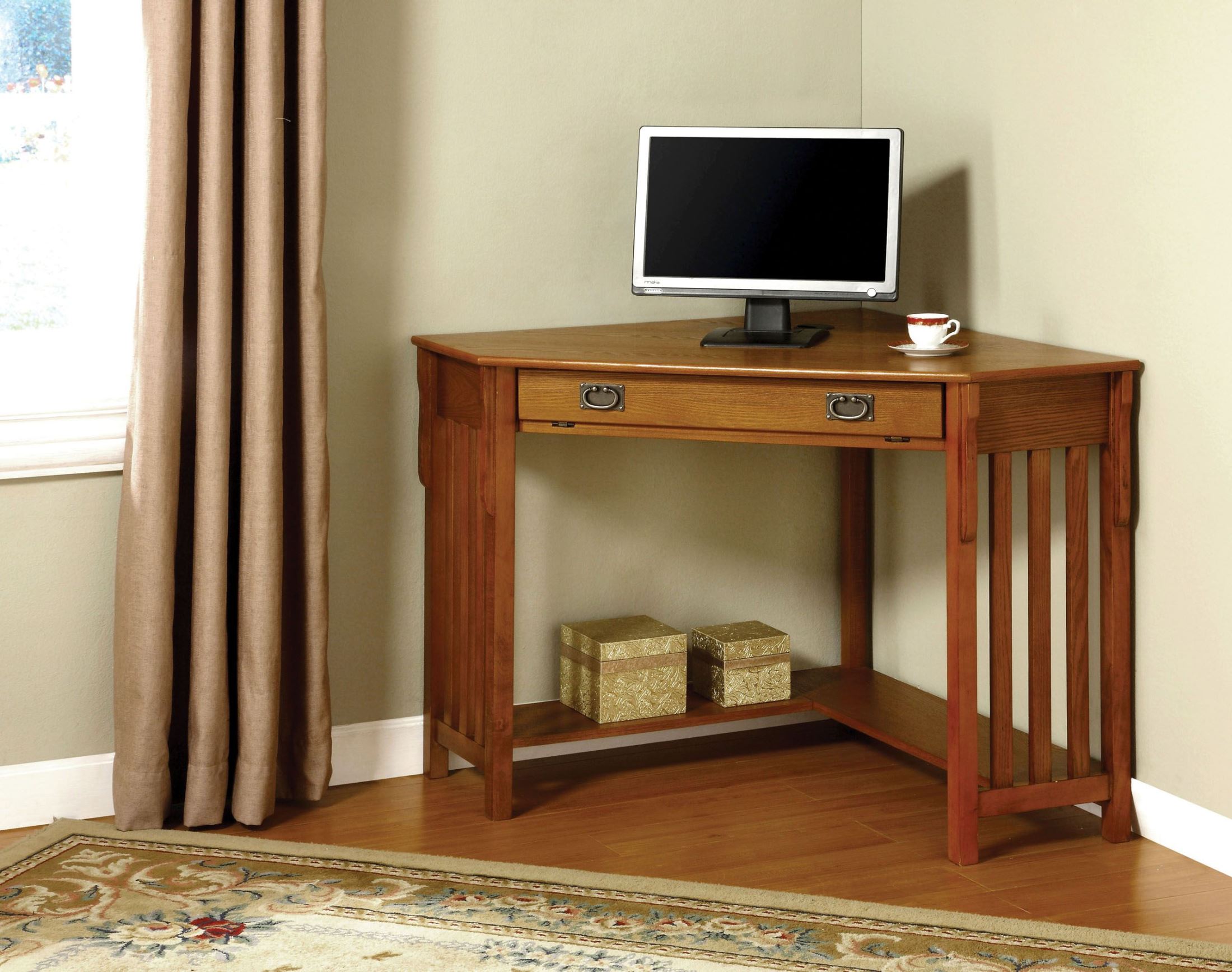 Toledo Oak Corner Desk 1stopbedrooms