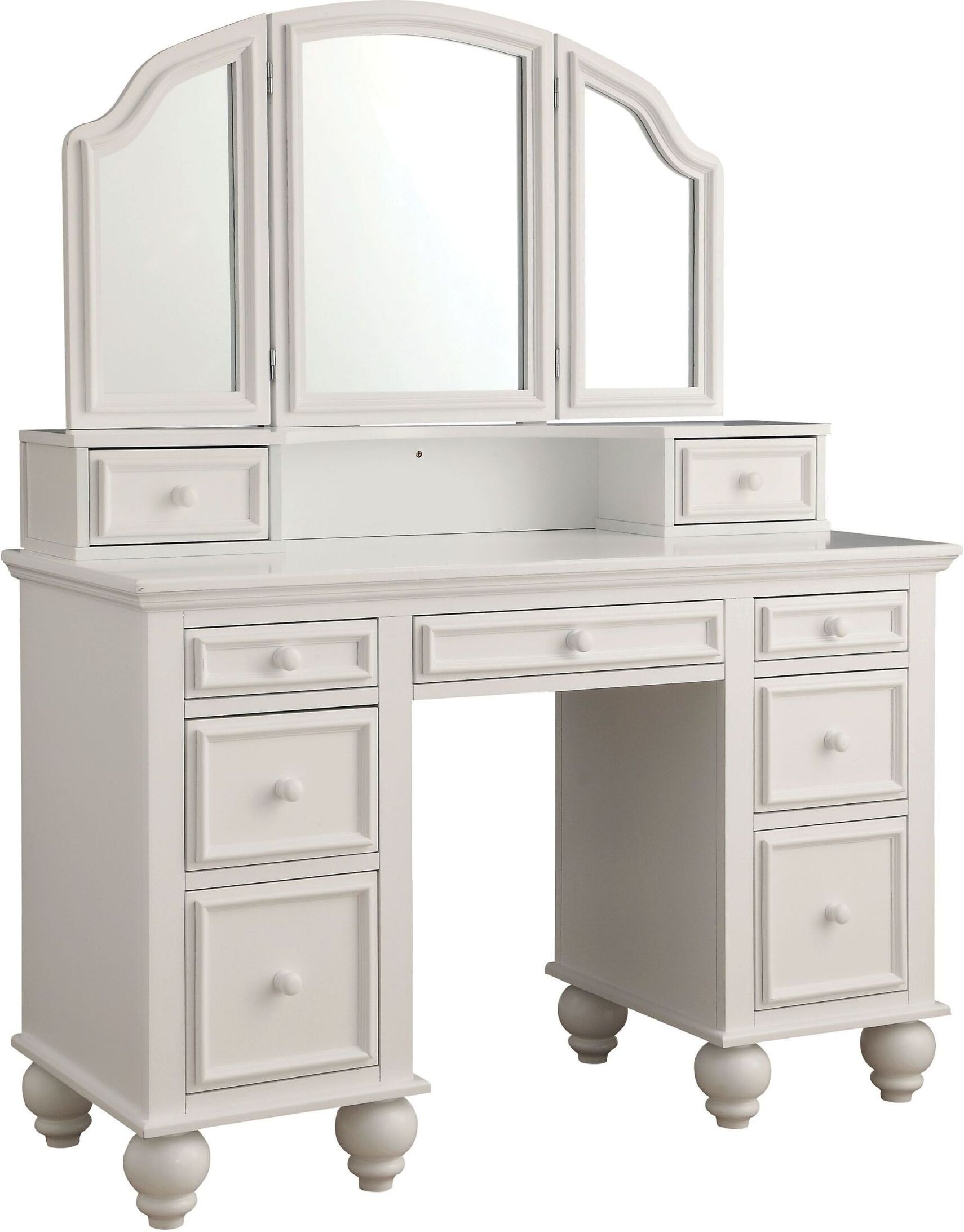 Athy White Vanity With Stool - 1StopBedrooms.