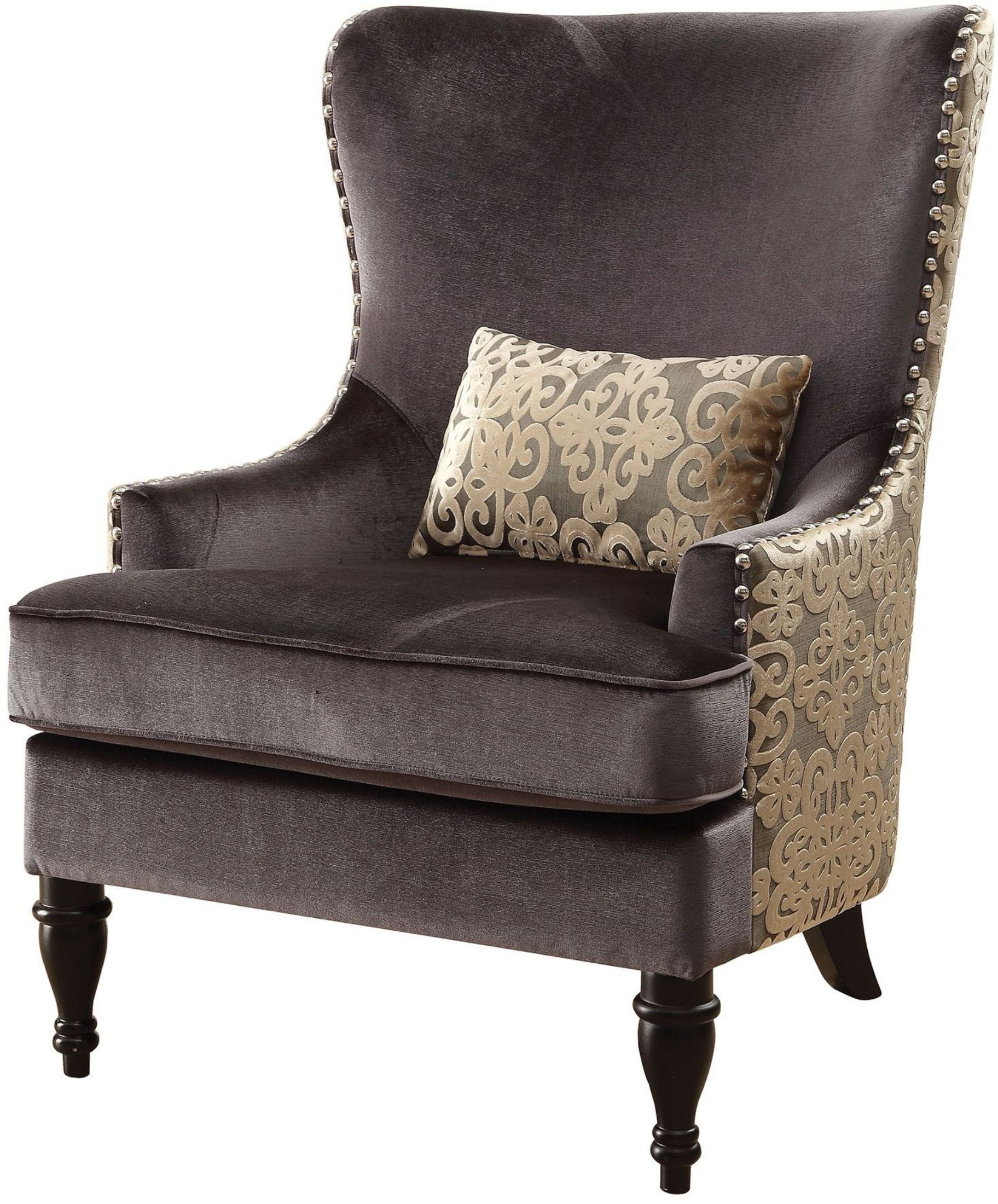Sandra Dark Gray Accent Chair 1stopbedrooms