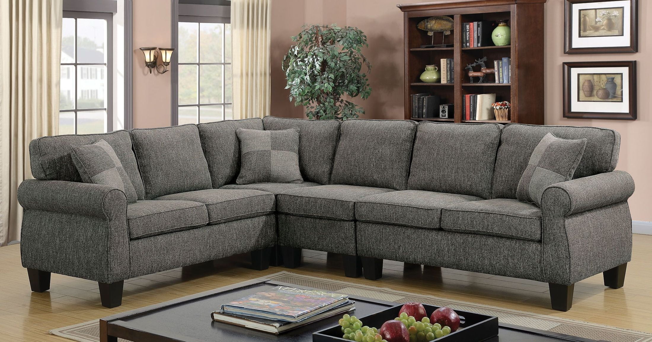 Rhian Dark Gray Sectional 1stopbedrooms
