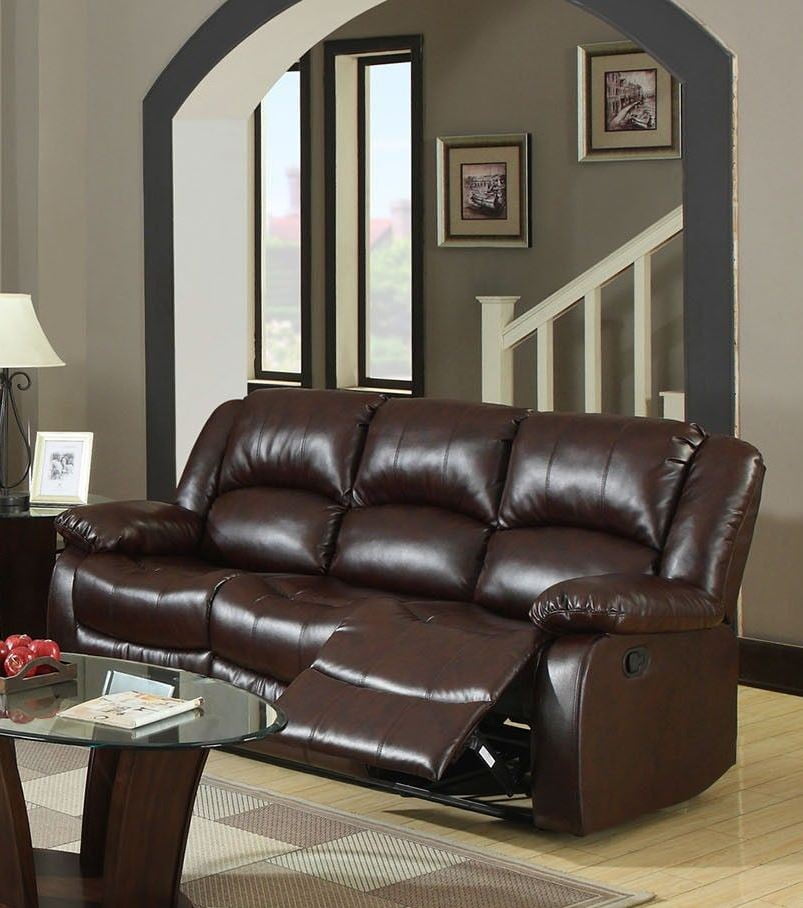 Winslow Rustic Brown Reclining Sofa 1stopbedrooms