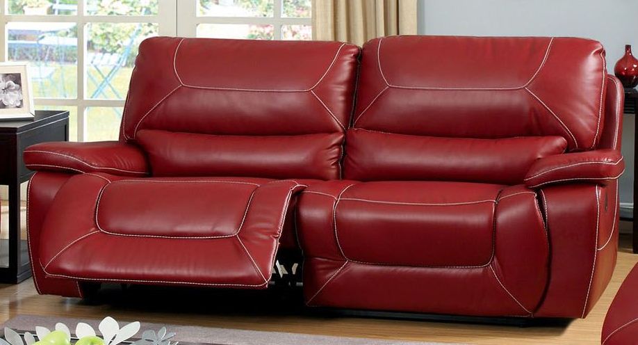 Newburg Red Reclining Sofa 1stopbedrooms
