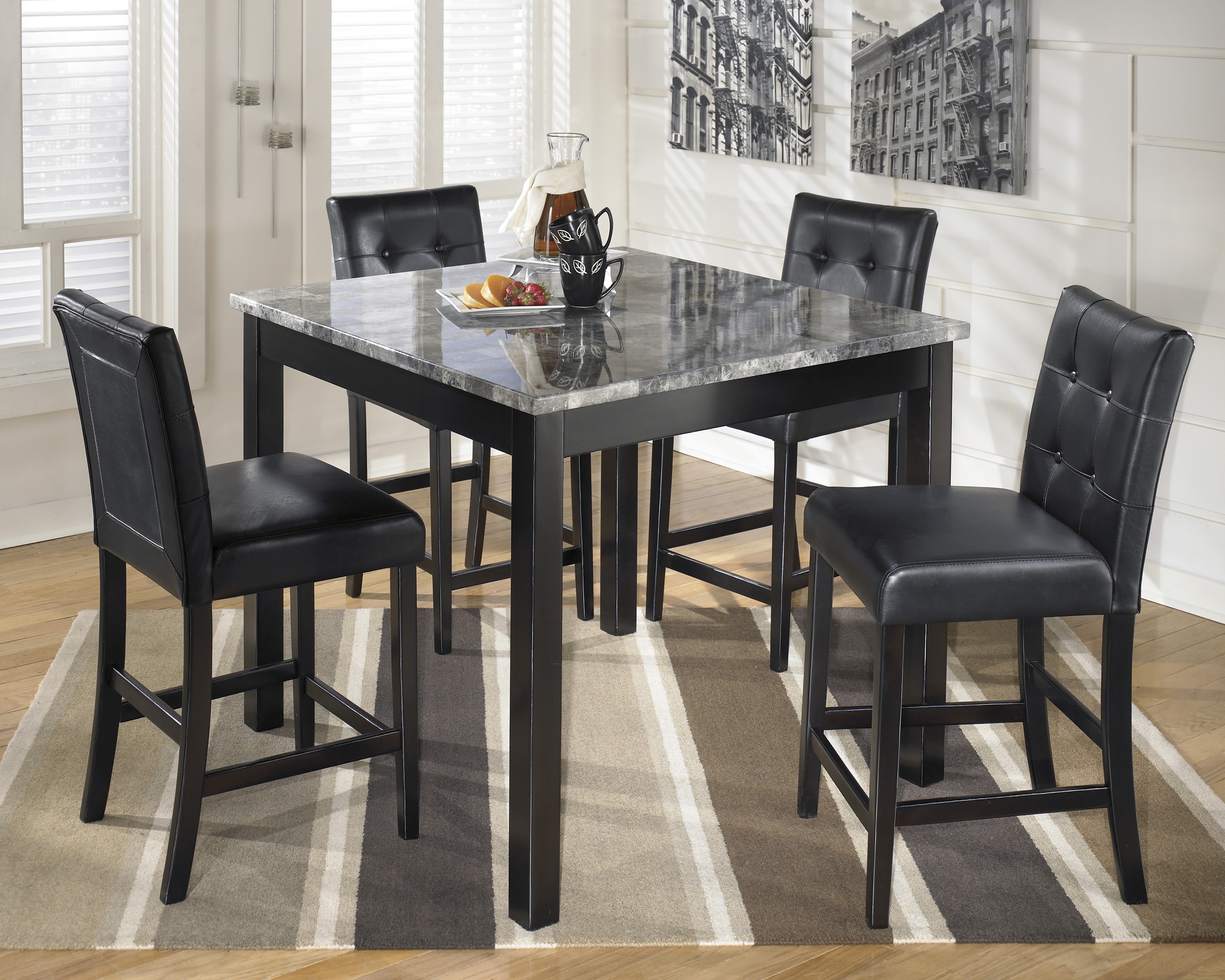 Maysville 5 Piece Square Counter Height Dining Room Set